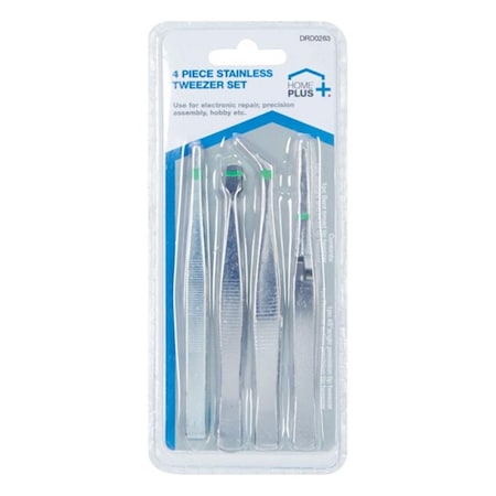 Gourmetgalley DRD0263 Assorted Tweezers Stainless Steel 4 Per Case, 24PK GO3298565